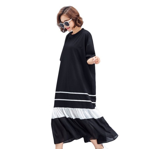 Vestido feminino preto e branco