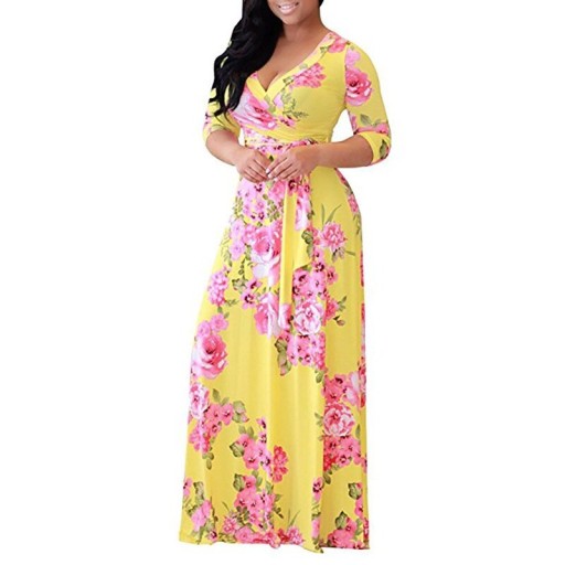 Vestido floral plus size