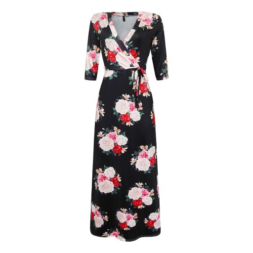 Vestido largo con flores Beatrice