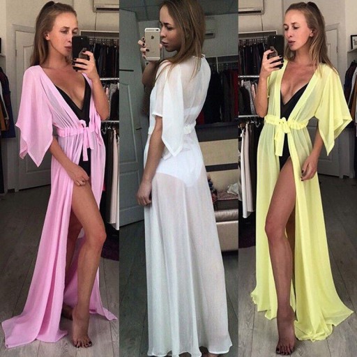 Vestido maxi de praia