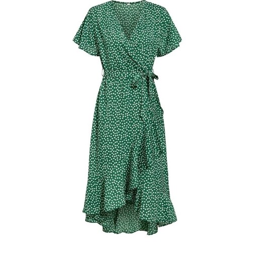 Vestido maxi verde para senhora
