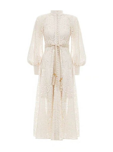 Vestido midi de encaje