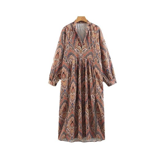 Vestido midi vintage feminino