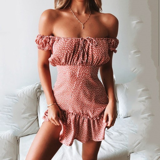 Vestido mini com volantes