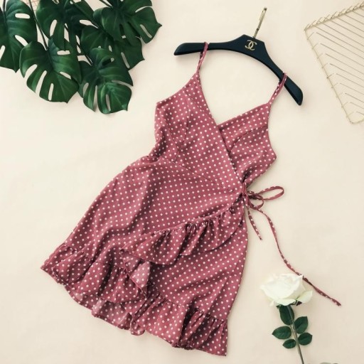 Vestido mini cruzado para mujer