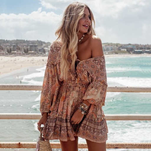 Vestido mini de verão solto