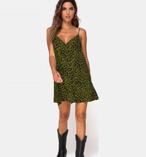 Vestido mini feminino verde