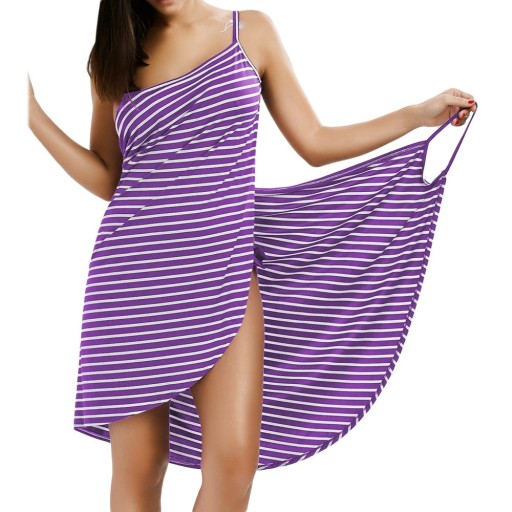 Vestido playero de rayas