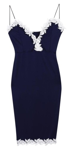 Vestido Roxanna azul escuro