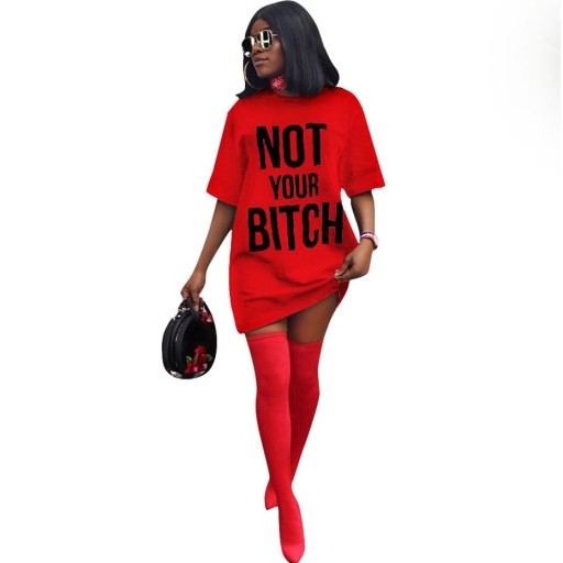 Vestido T-shirt com inscrição