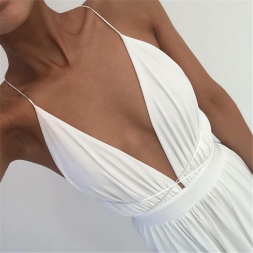 Vestidos de noite femininos com decote profundo J1803