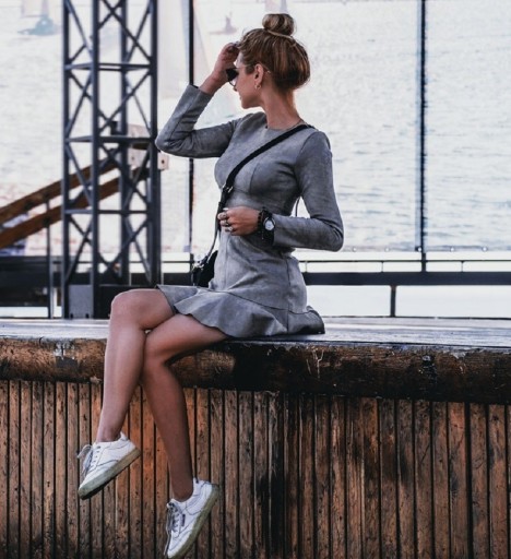 Vestidos de outono para senhora A2800