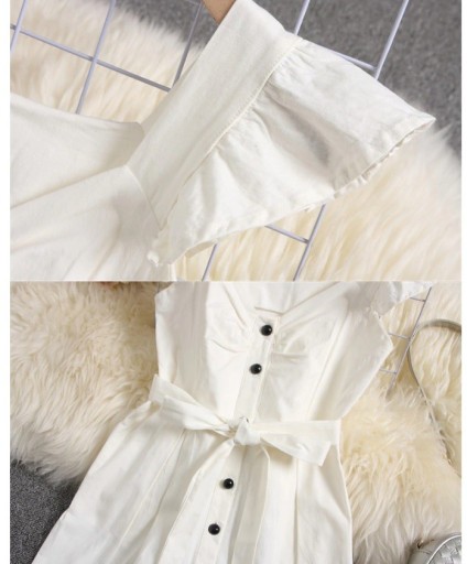 Vestidos de senhora com folhos A2808