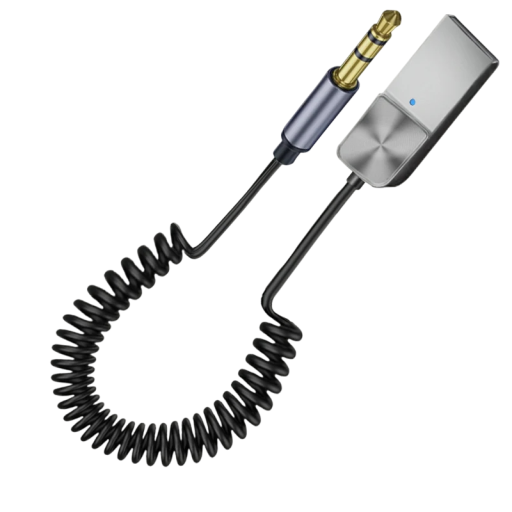 Vezeték nélküli Bluetooth 5.5 audio vevő USB 3,5mm AUX jack autós adapter Handsfree készlet mikrofonnal Stereo BT adó