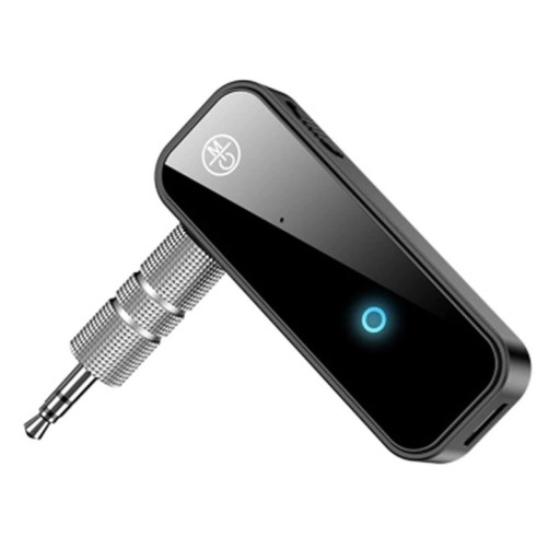 Vezeték nélküli bluetooth AUX adapter 3,5 mm-es jack bemenettel rendelkező eszközökhöz Bluetooth 5.0 Handsfree 4 órás üzemidő 1 óra alatt töltés 10 m