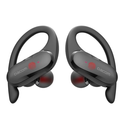 Vezeték nélküli fejhallgató fülhorgokkal és töltőtokkal Bluetooth 5.0 Körülbelül 6 óra üzemidő Zenevezérlés Hangasszisztens Fekete