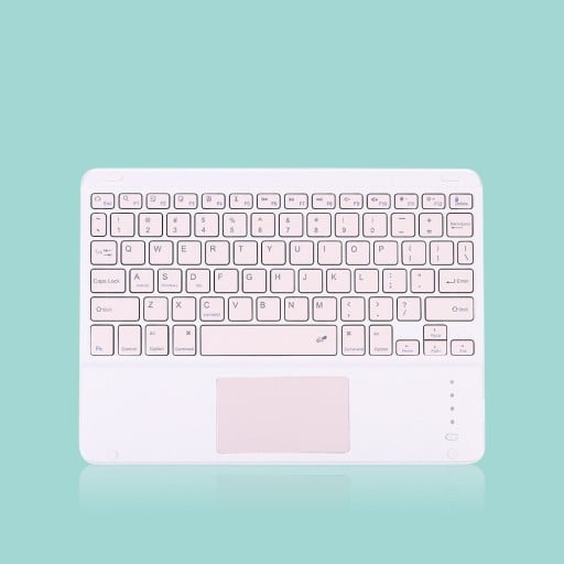 Vezeték nélküli mini billentyűzet touchpaddel Bluetooth-os eszközökhöz QWERTY elrendezés Funkciós billentyűk és nyilak Lítium akkumulátor