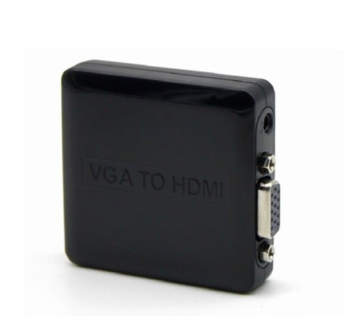 VGA-zu-HDMI-Adapter zum Anschluss eines Computers an einen Fernseher oder Monitor Auflösung bis zu 1080p Buchsen-Typ Audioanschluss 3,5 mm Klinke