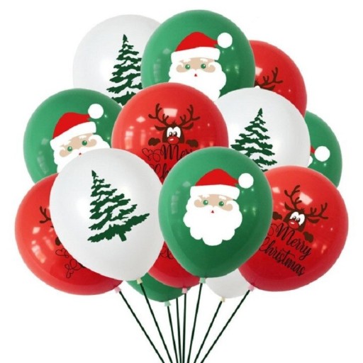 Vianočné balóniky 10 ks P4041