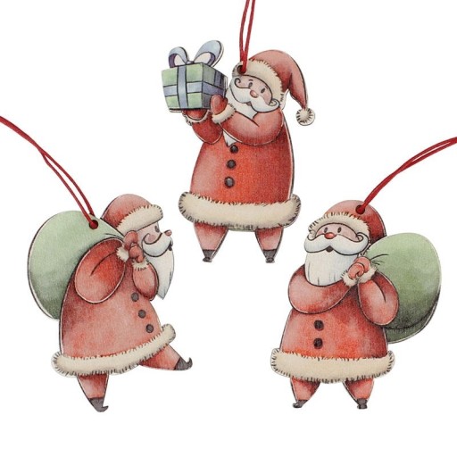 Vianočné dekorácie Santa Claus 3 ks