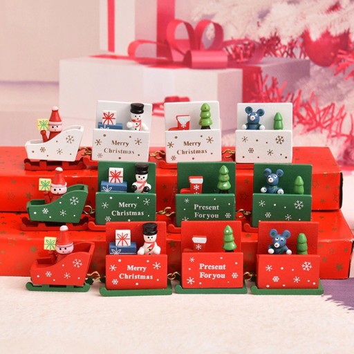 Vianočné dekoratívne sane s darčekmi J2301