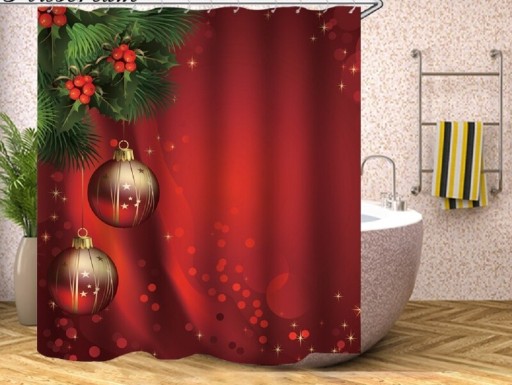 Vianočný sprchový záves C52