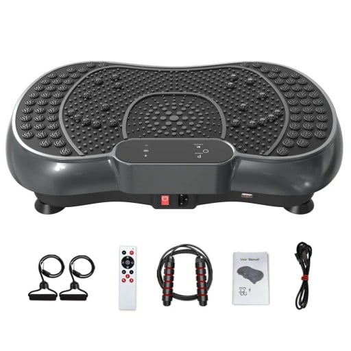Vibrációs pad 56×34,5×12 cm 99 intenzitási szint LED vezérlés fekete fitnesz platforma otthoni edzéshez