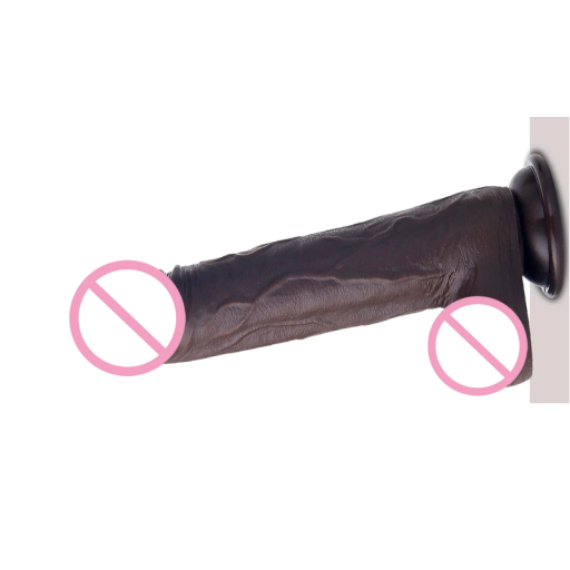 Vibrador de silicona con ventosa 21 cm apariencia realista textura veteada forma ergonómica control remoto embalaje discreto