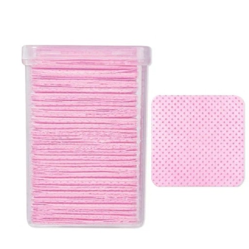 Vierkante katoenen pluisvrije doekjes voor het verwijderen van nagellak Nagellakremover pluisvrije nagellakreinigingshulpmiddel 200 stuks