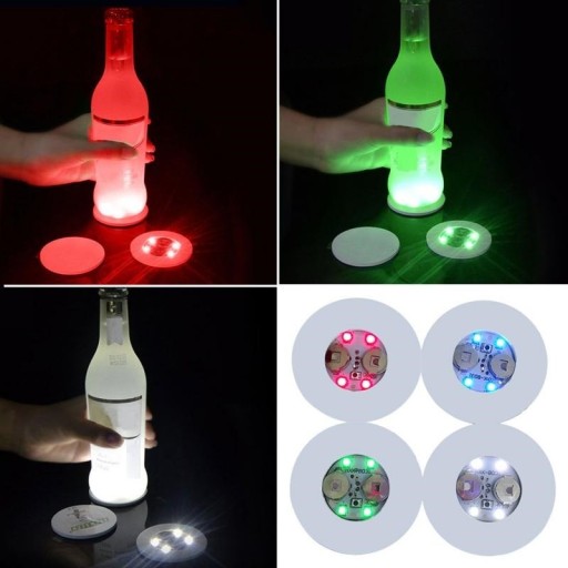 Világító LED poháralátét