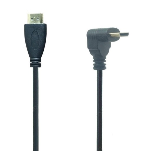 Vinklet Mini HDMI til HDMI forbindelseskabel 50 cm