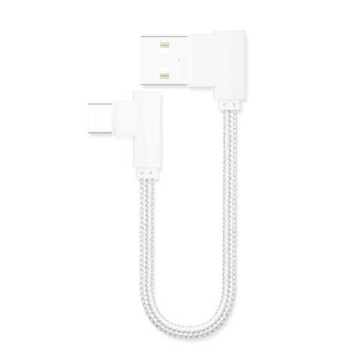 Vinklet USB / USB-C datakabel 20 cm