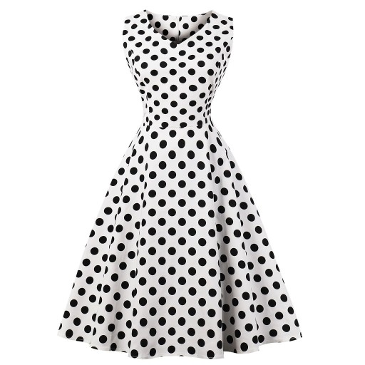 Vintage jurk met wijde rok