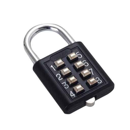 Visací zámek s 4místným kódem 60 × 43 mm ze slitiny zinku odolný proti korozi kombinační zámek na kufr skříňku batoh