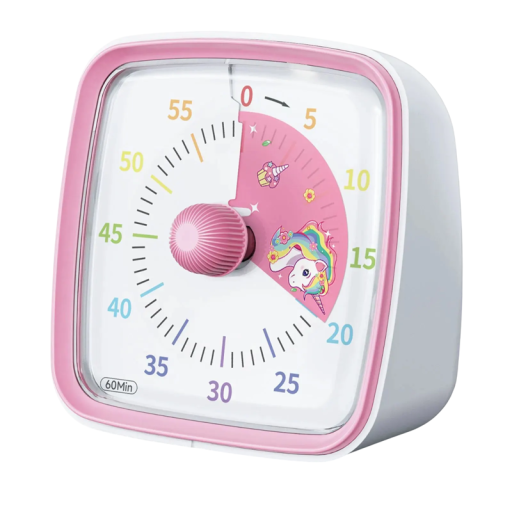 Visual Timer 60 Minutes with Colour Countdown and Night Light Silent Operation Tool for Children and Adults Home Classroom School