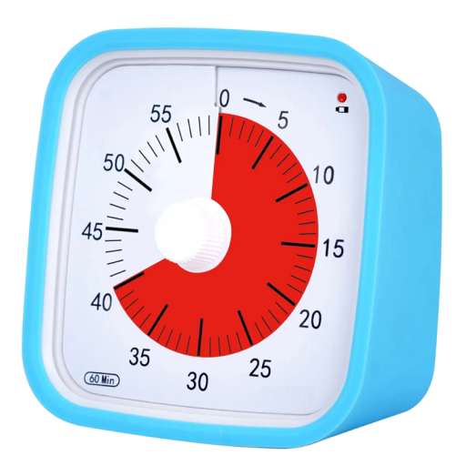 Visuel timer Minuteur 60 minutter Farverig nedtælling Lydløs drift Tidspåmindelse Hjælp til børns læring Husholdning Skole Kontor