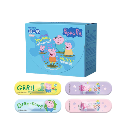 Vízálló sebtapaszok gyerekeknek 120 db 72 x 22 mm Színes sebtapaszok Peppa malac motívummal Rajzfilm sebtapaszok Vidám sebgyógyulás