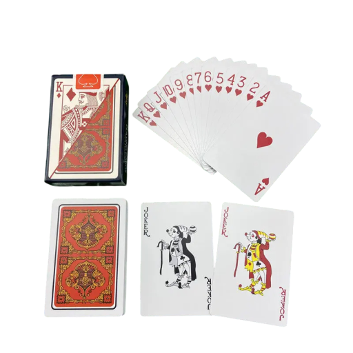 Voděodolné plastové hrací karty 54 kusů s matným povrchem a motivem 5639 vhodné pro poker žolíky nebo kanastu rozměr 58 x 88 mm