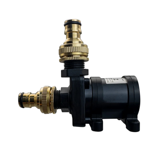 Vodní čerpadlo 24 V s kabeláží Bezkartáčový motor Dopravní výška 7 m Průtok 800 l/h Spotřeba 26 W Vodotěsnost IP68 Vývody 16 mm Černá barva