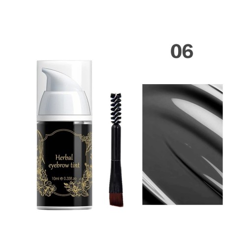 Vodoodolná polopermanentná farba na obočie 10 ml 2,4 x 7,7 cm v 6 prírodných odtieňoch s výdržou 3-7 dní pre dlhodobé líčenie
