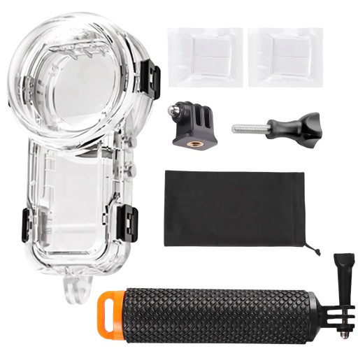 Vodotesný kryt na Insta360 X5 S ručným držadlom cca 180 x 35 mm Podvodné puzdro Priehľadné Protimlžné vložky aj obal Na potápanie