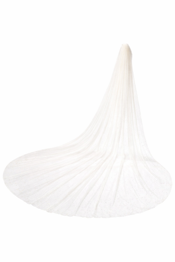 Voile de mariage 3 m Cathédrale Monocouche Pailleté Tulle Luxueux Effet Sparkle Long Voile pour Mariée