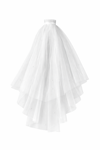 Voile de mariée en tulle blanc avec perles Accessoire capillaire élégant pour mariage enterrement de vie de jeune fille Accessoire de fête nuptiale