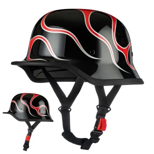 Vojenská motocyklová přilba německého typu Otevřená s rychloupínací sponou Skořepina ABS a PC Na chopper cruiser i custom