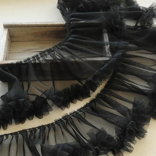 Volánková látka 15 cm x 91 cm Nadýchaná dekorativní stuha Polyester bavlna Volánová látka na šití oděvů dekorací svatební výzdobu DIY