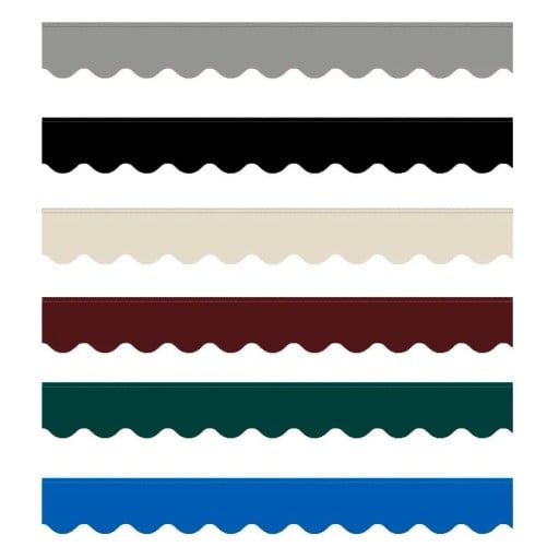 Volant pour auvent et pare-soleil 385 × 23 cm en polyester imperméable bord décoratif pour balcon terrasse et pergola