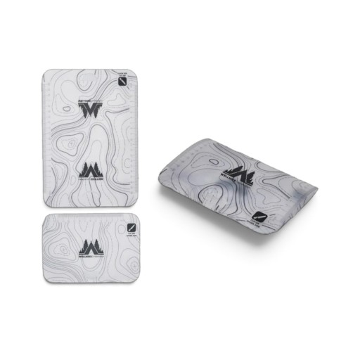 Vouwbaar camping snijplank Flexibel met schaalverdeling aan de randen 25,5 x 18 cm Wit met contourenmotief Voor kamperen en uitjes