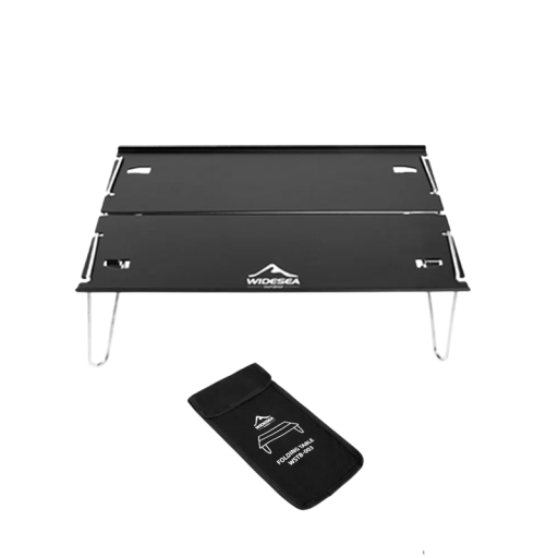 Vouwbare draagbare tafel van aluminiumlegering en roestvrij staal 30 x 21 x 7,6 cm Lichte campingtafel met opbergtas 330 g