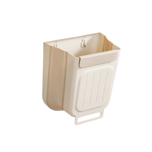 Vouwbare hangende afvalemmer 11 l 27,5 x 25 x 16 cm voor deurtjes wandmontage plastic voor keuken huishouden