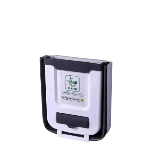 Vouwbare hangende afvalemmer 7 l keukenemmer voor deuren 20,5x12,5x22 cm plastic vouwbare emmer voor de keuken